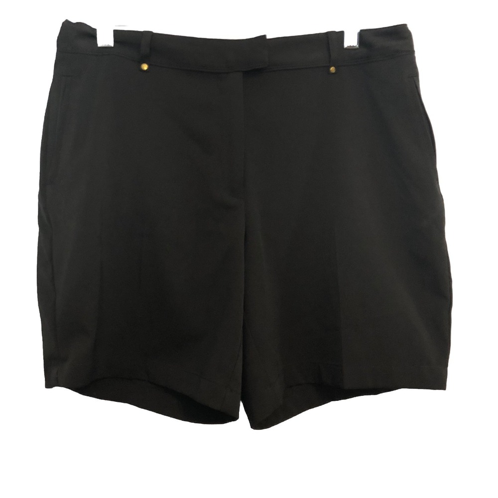 Lady Hagen Womens Golf Shorts Size 14 Black 7" Inseam Stretch Pockets Tiny Flaw